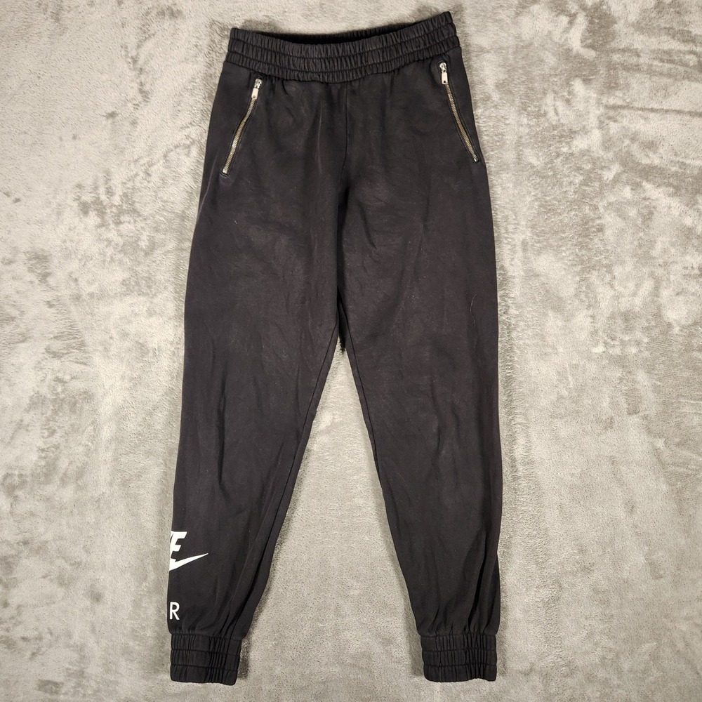 Nike Air Joggers‎ Mens Small Black Excellent Fleece Sweatpants CU5510-010